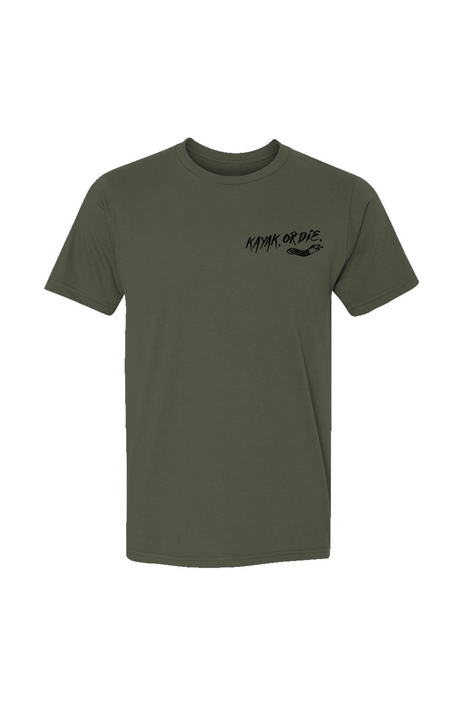 Fishing Shirt Kayak, or Die™ Chest Logo Tee military green / s Kayak Fishing T-Shirt | Breathable Ring Spun Cotton Tee