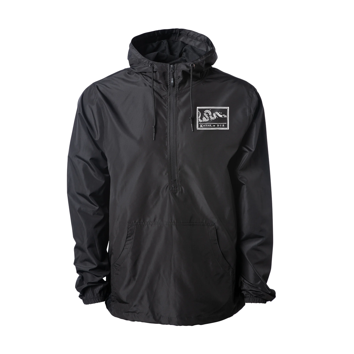 Paddling Gear Kayak, or Die™ Pullover Hooded Windbreaker Black Richardson 112FP / S Kayak Fishing Windbreaker | Packable Pullover Hooded