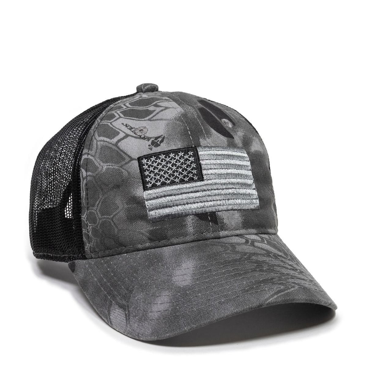 Accessories &amp; Gear Kryptek Black Raid US Flag Unstructured Fishing Hat