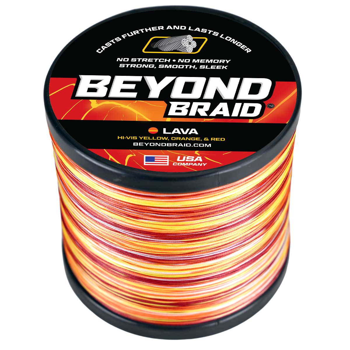 Spool of Beyond Braid Lava fishing line