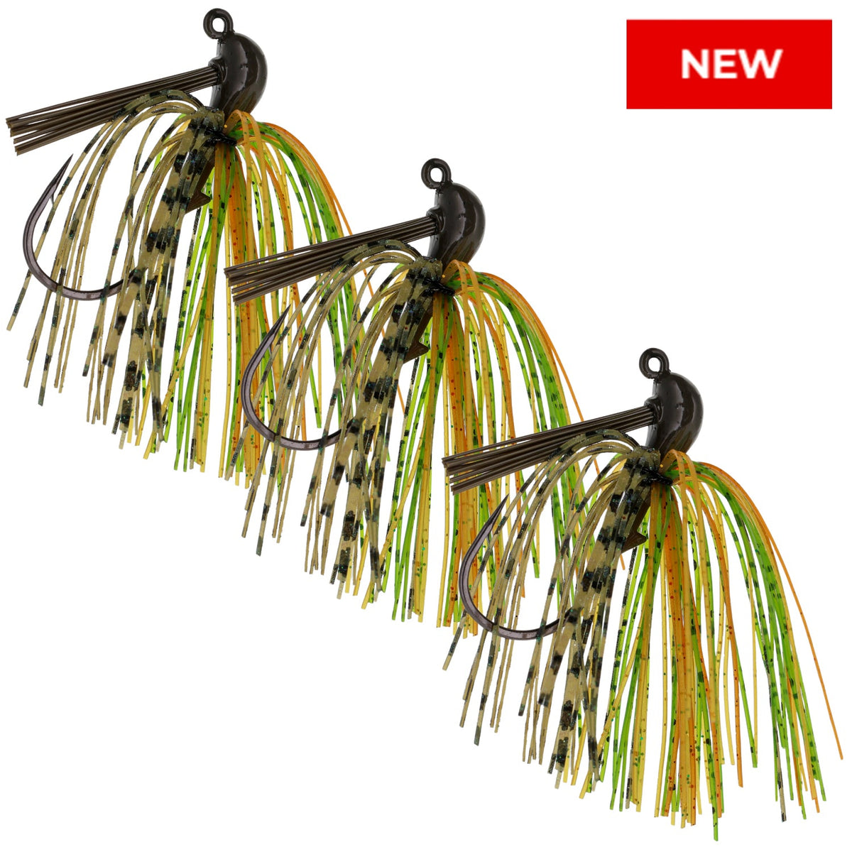 Reaction Tackle Lead Flipping Jigs 3-Pack Bass Fishing Lures