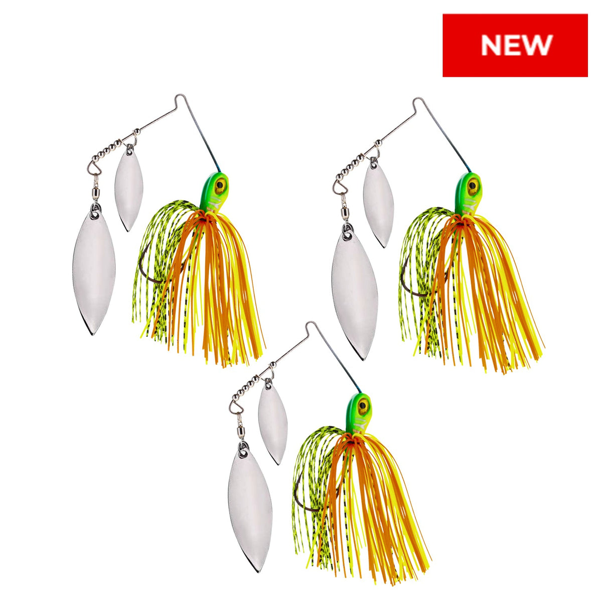 Reaction Tackle Double Willow Spinnerbaits – 3 Pack