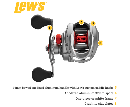 Fishing Reels Lew&#39;s Laser MG Speed Spool Baitcasting Reel Lew&#39;s Laser MG Speed Spool Baitcasting Reel | Pescador Fishing Supply