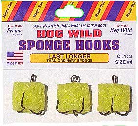 Terminal Magic Bait Hog Wild #6 Sponge Hooks 3 Pack Magic Bait Hog Wild #6 Sponge Hooks | Pescador Fishing Supply