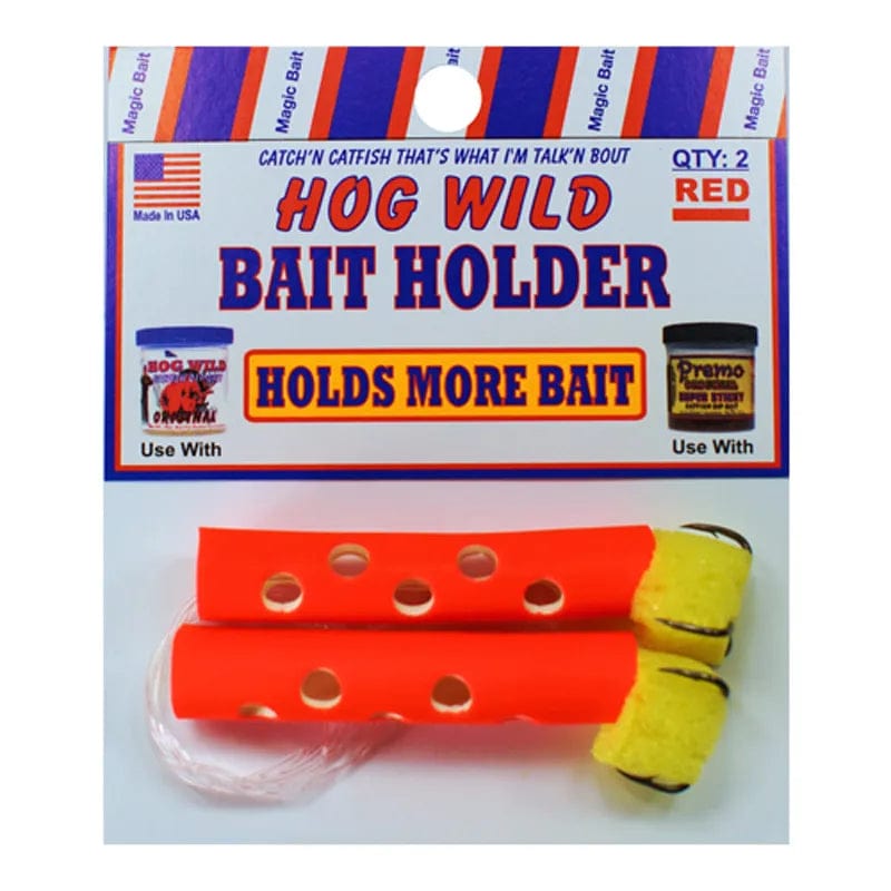 Baits Magic Bait Hog Wild Red Bait Holder Tubes - 2 Pack Magic Bait Hog Wild Bait Holder Tubes | Pescador Fishing Supply