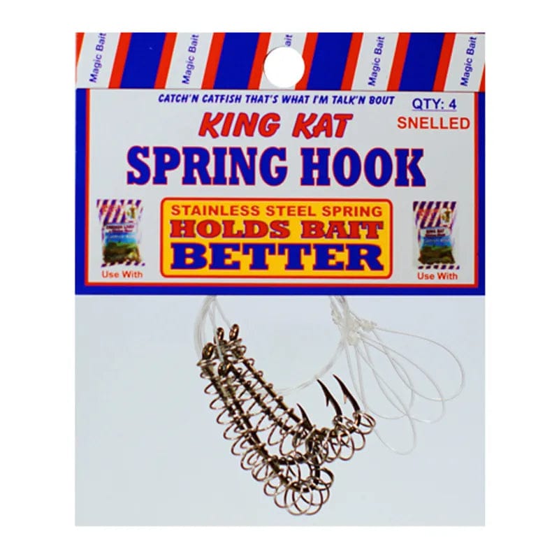 Baits Magic Bait King Kat Snelled Spring Bait Holder Hook - 4 pack Magic Bait King Kat Snelled Spring Bait Holder Hook | Pescador Fishing Supply