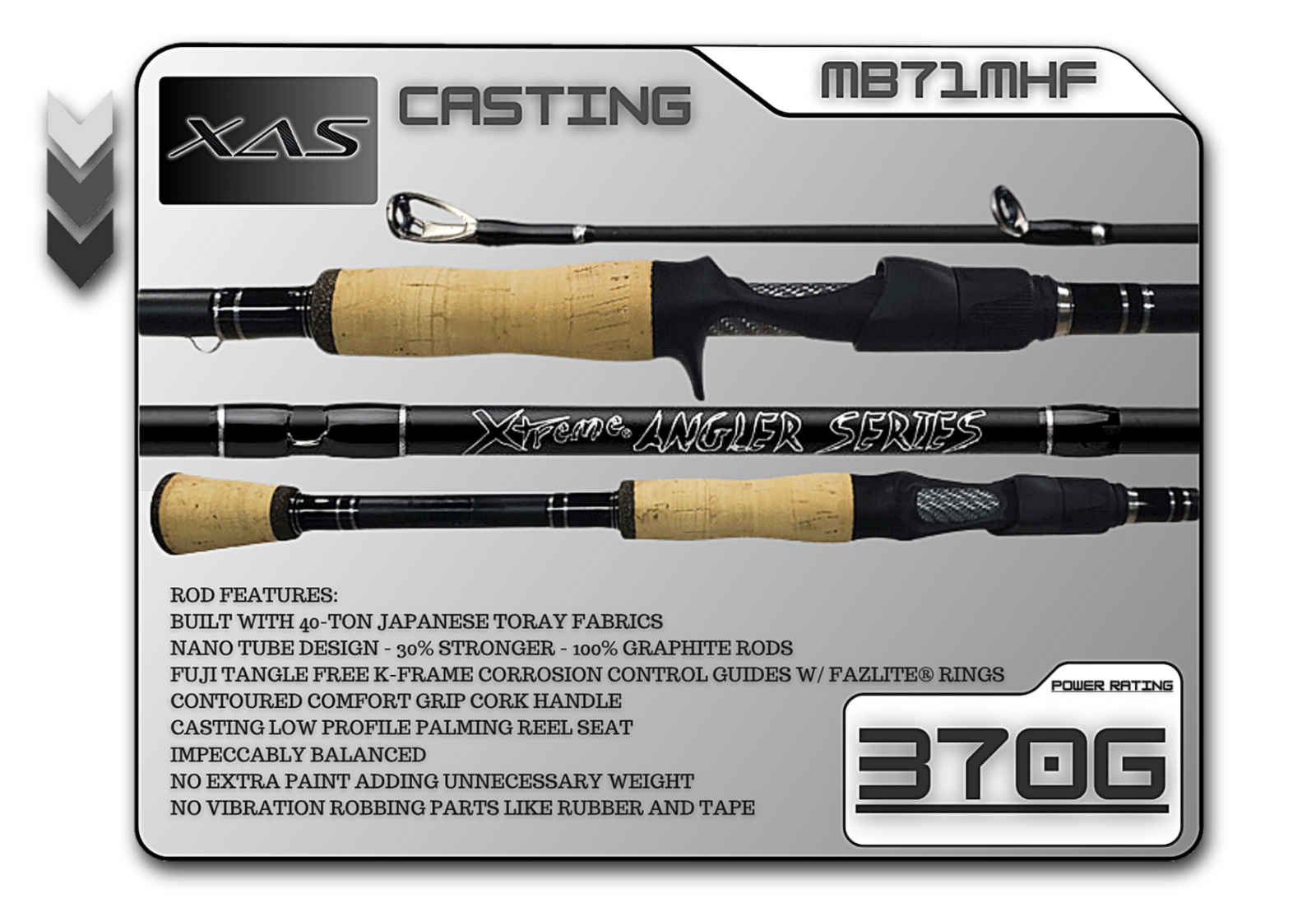 Fish Xtreme 7'1" Medium Heavy Fast Casting Rod Cork Handle