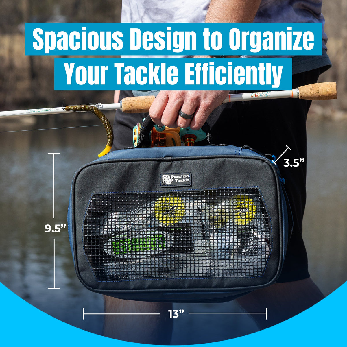 Reaction Tackle Breathable Mesh Bait Binder &amp; Tackle Storage