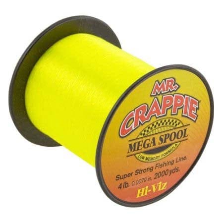 Line Mr. Crappie Hi-Vis Monofilament Fishing Line 4lb / 2000 yds Mr. Crappie Hi-Vis Monofilament Fishing Line - Pescador Fishing Supply