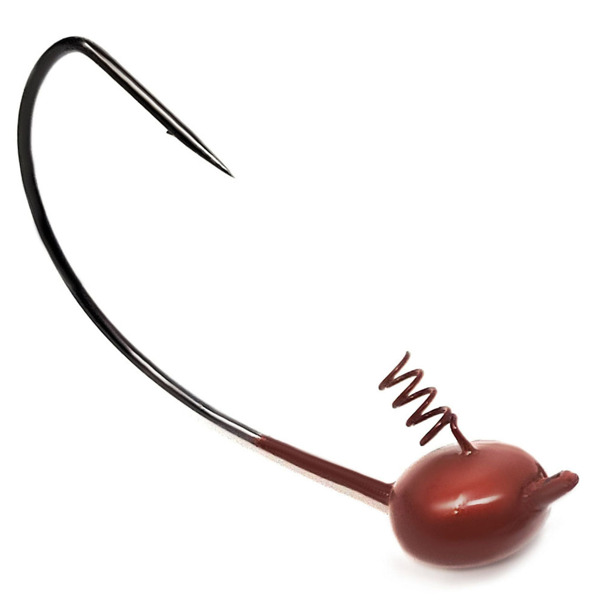 brown tungsten shaky head jig for largemouth bass