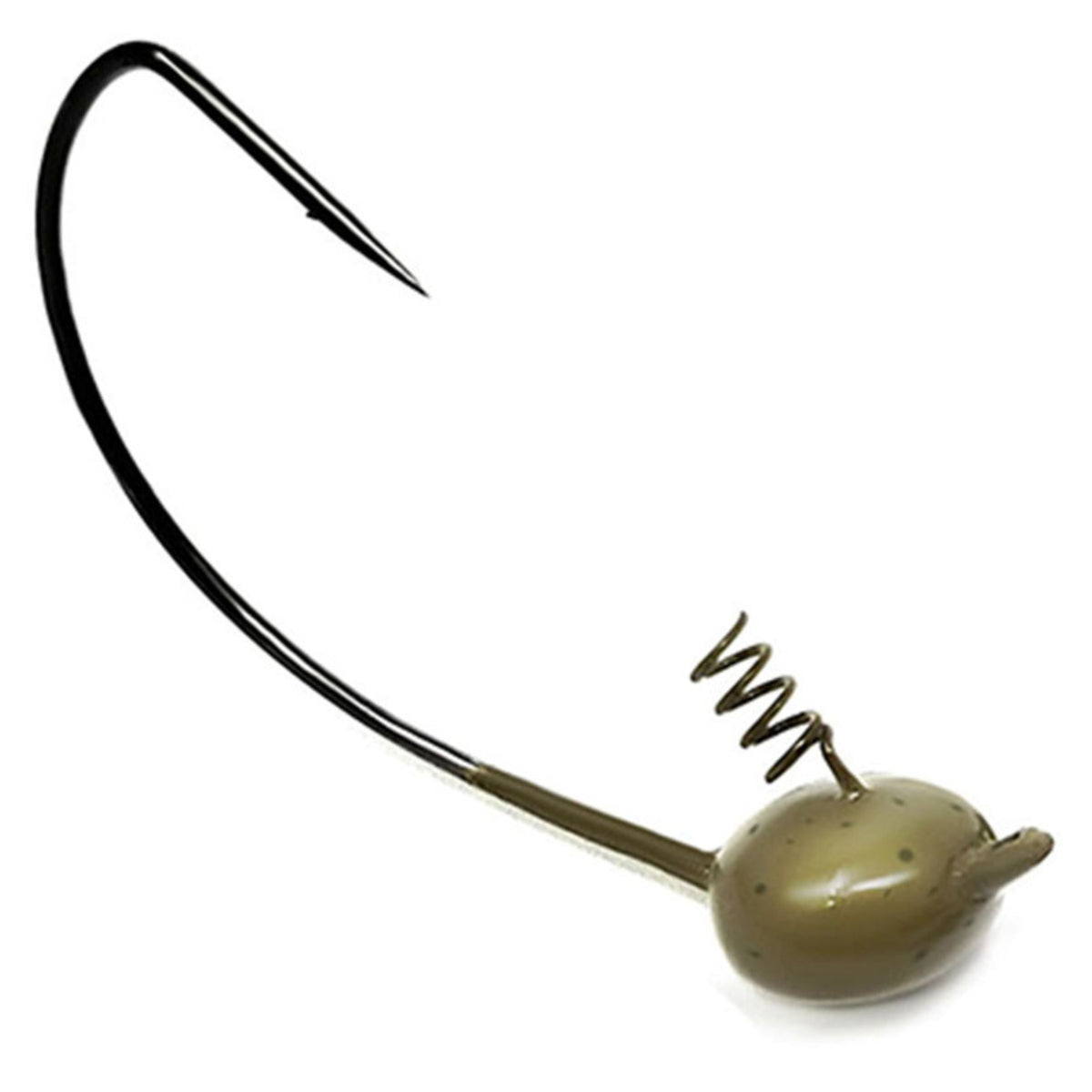 green pumpkin tungsten shaky head jig with hook