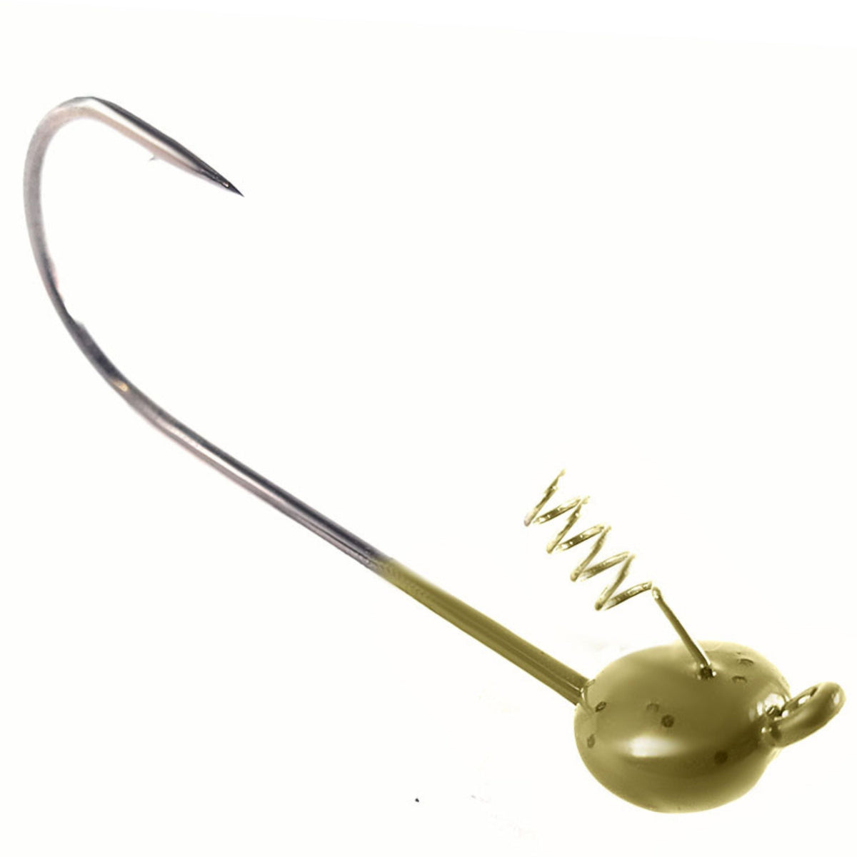 green pumpkin tungsten shaky head jig with hook