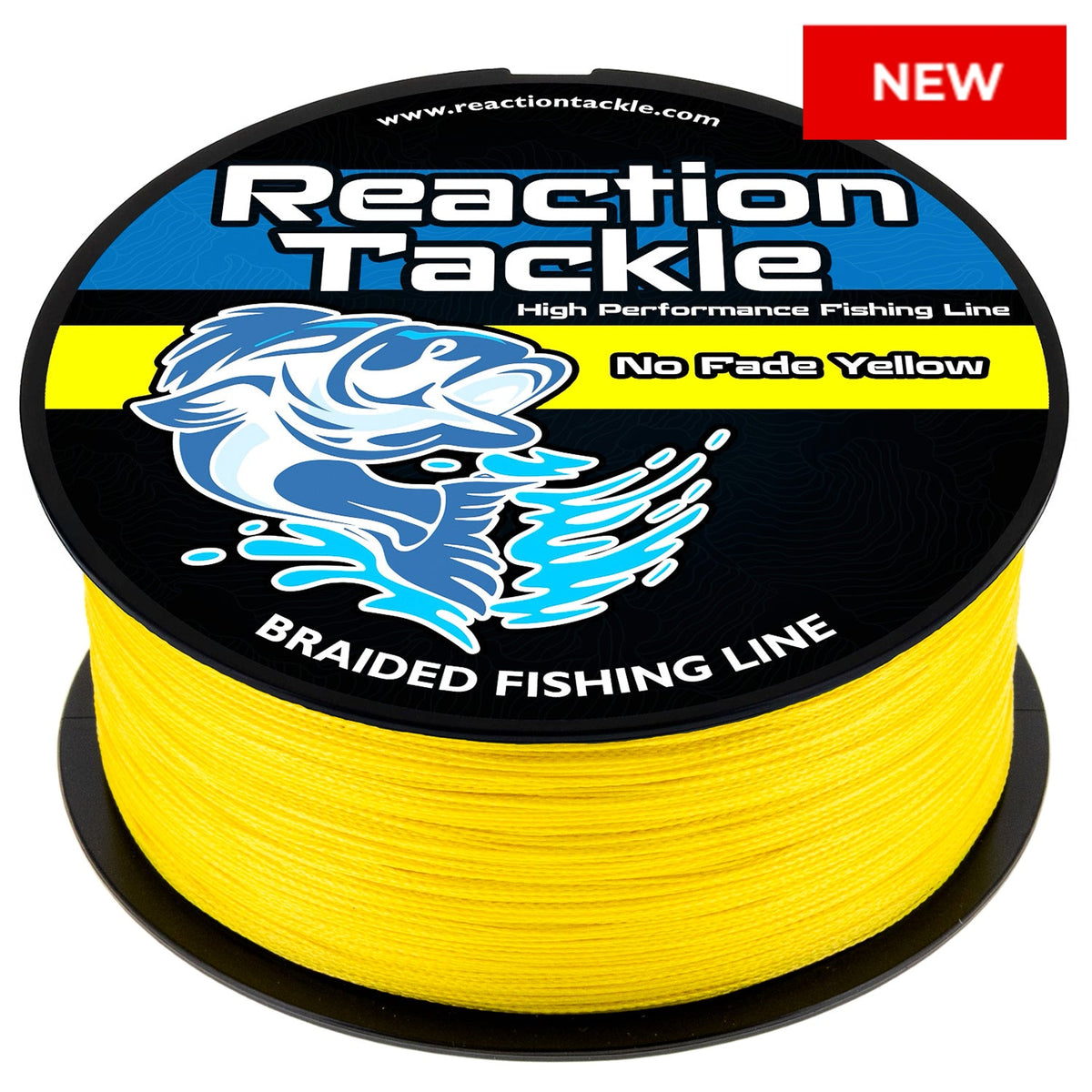 Reaction Tackle Braided Fishing Line – NO FADE Yellow