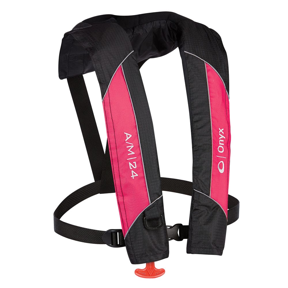 Kayak Accessories Onyx A/M-24 Automatic/Manual Inflatable PFD Life Jacket - Pink Onyx A/M-24 Automatic/Manual Inflatable PFD Life Jacket