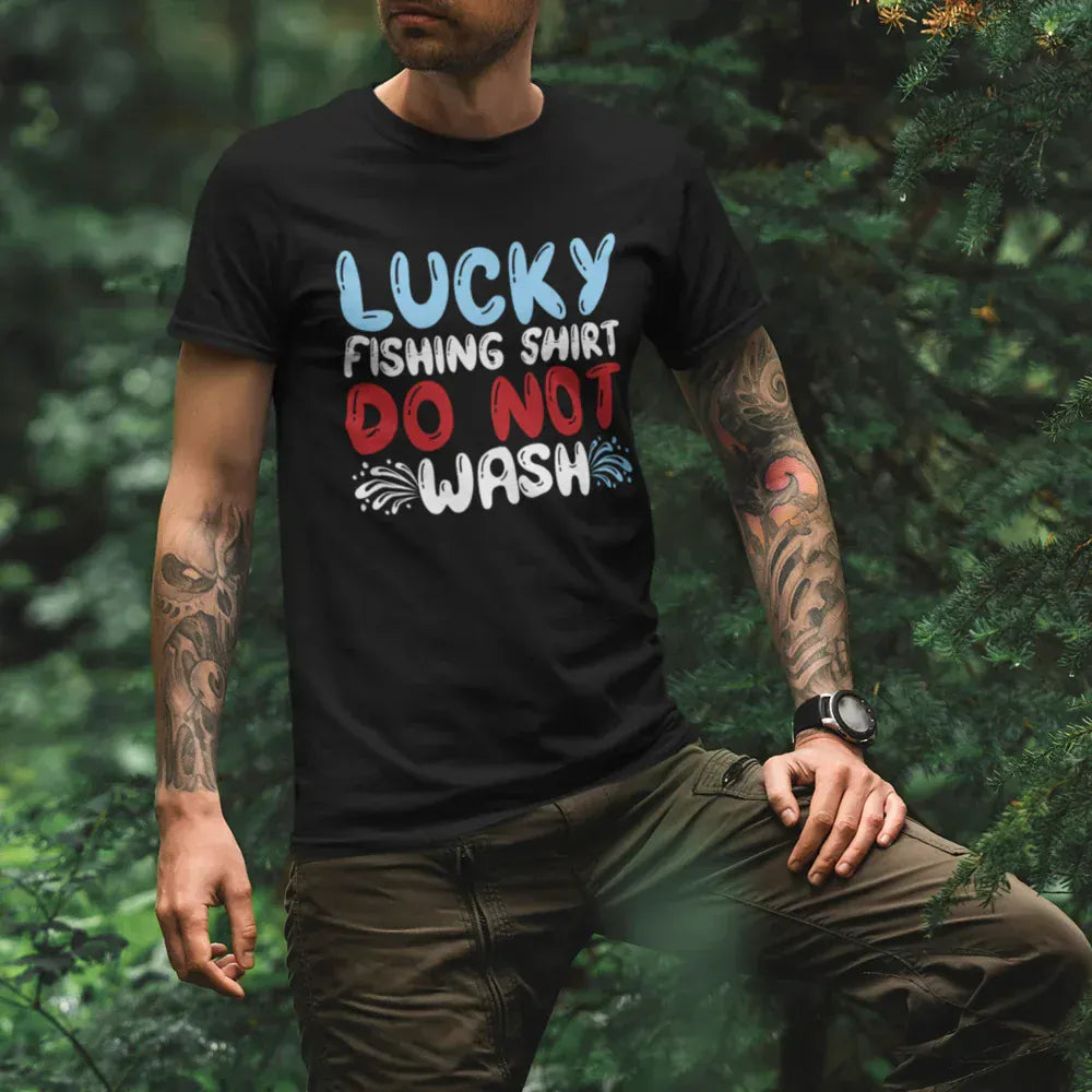 Fishing Shirt Outdoorzees Lucky Fishing Shirt Man T-Shirt Lucky Fishing T-Shirt for Men – Soft Cotton Comfort
