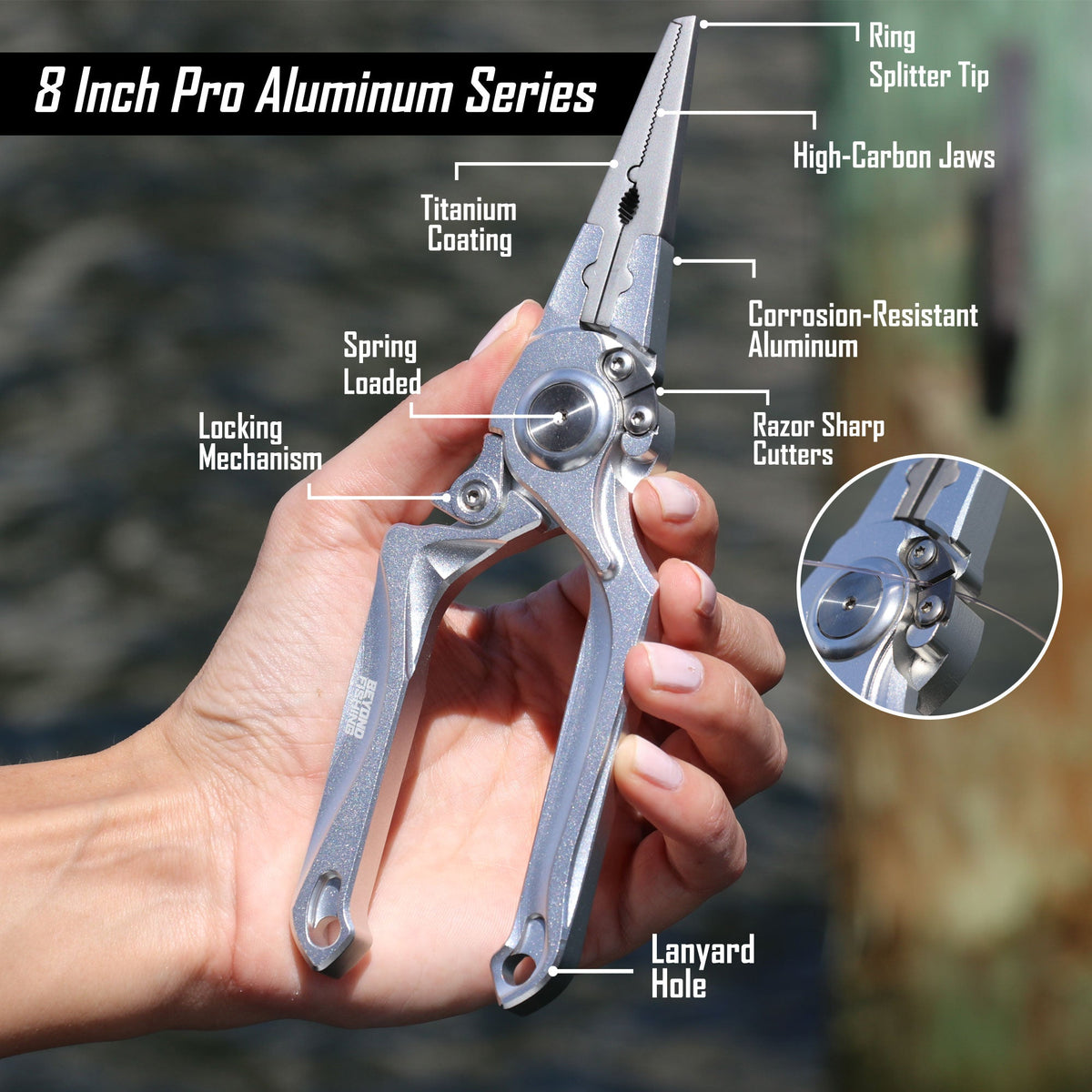 8-inch saltwater fishing pliers corrosion resistant