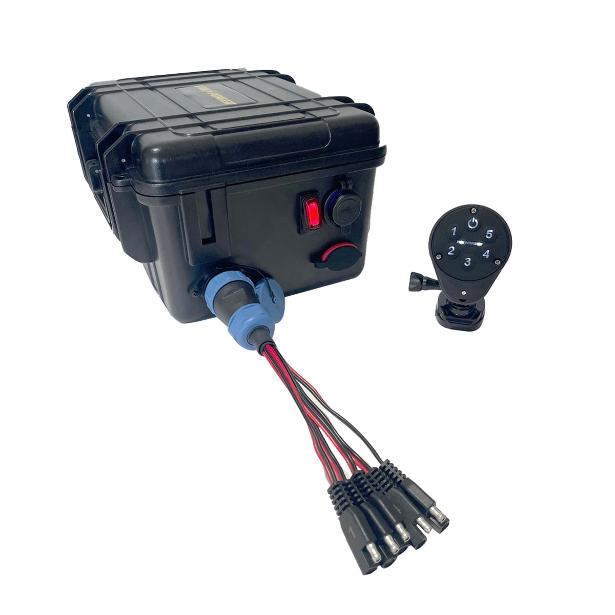 Electronics Portable Power Station with 5 Circuit Wireless Digital Switching System (batteries not included) Portable Power Station with 5 Circuit Wireless Digital Switching System (batteries not included)