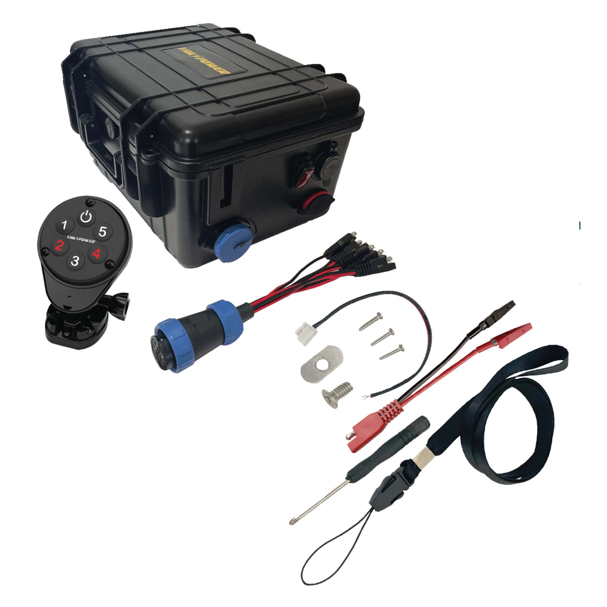 Electronics Portable Power Station with 5 Circuit Wireless Digital Switching System (batteries not included) Portable Power Station with 5 Circuit Wireless Digital Switching System (batteries not included)