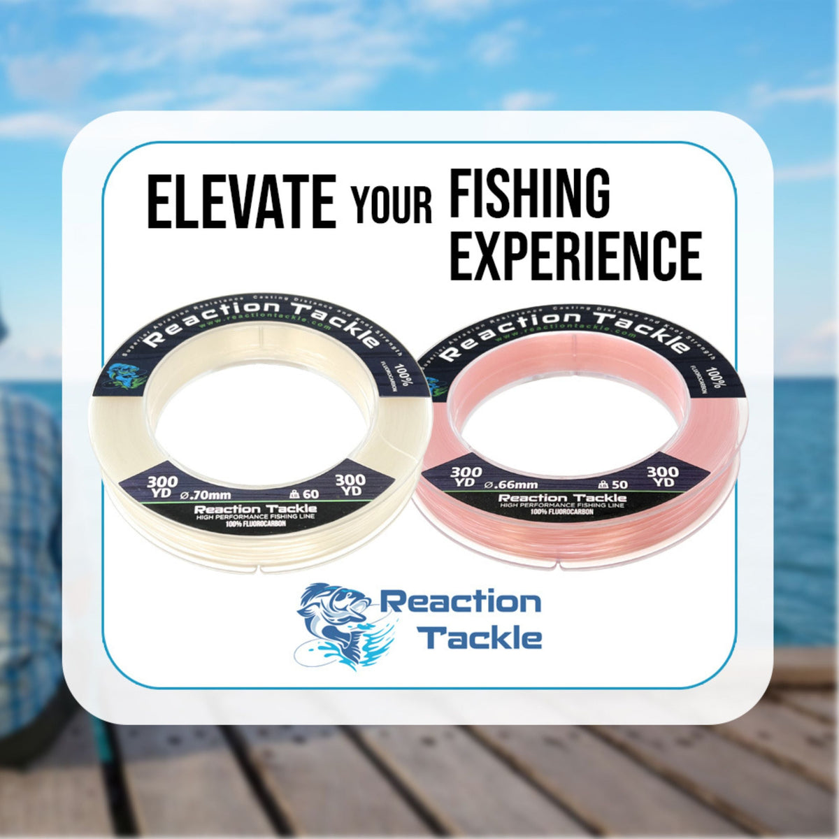 Fluorocarbon Reaction Tackle 100% Pure Fluorocarbon Fishing Line 100% Pure Fluorocarbon Fishing Line | Reaction Tackle