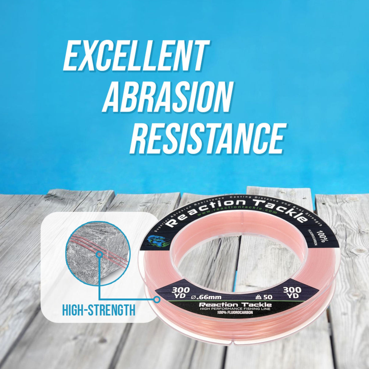 Fluorocarbon Reaction Tackle 100% Pure Fluorocarbon Fishing Line 100% Pure Fluorocarbon Fishing Line | Reaction Tackle