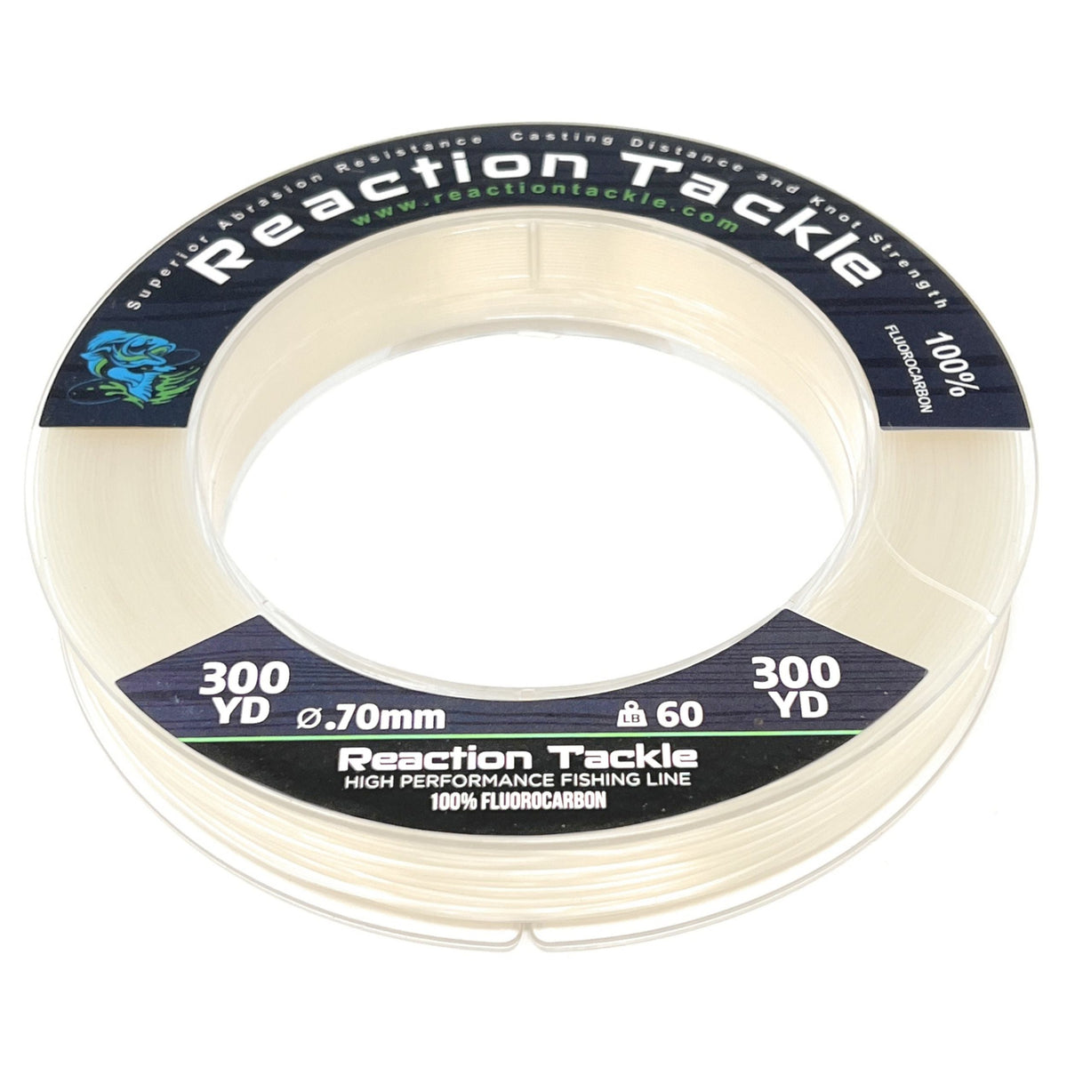 Fluorocarbon Reaction Tackle 100% Pure Fluorocarbon Fishing Line Clear / 4LB (50 yards) 100% Pure Fluorocarbon Fishing Line | Reaction Tackle