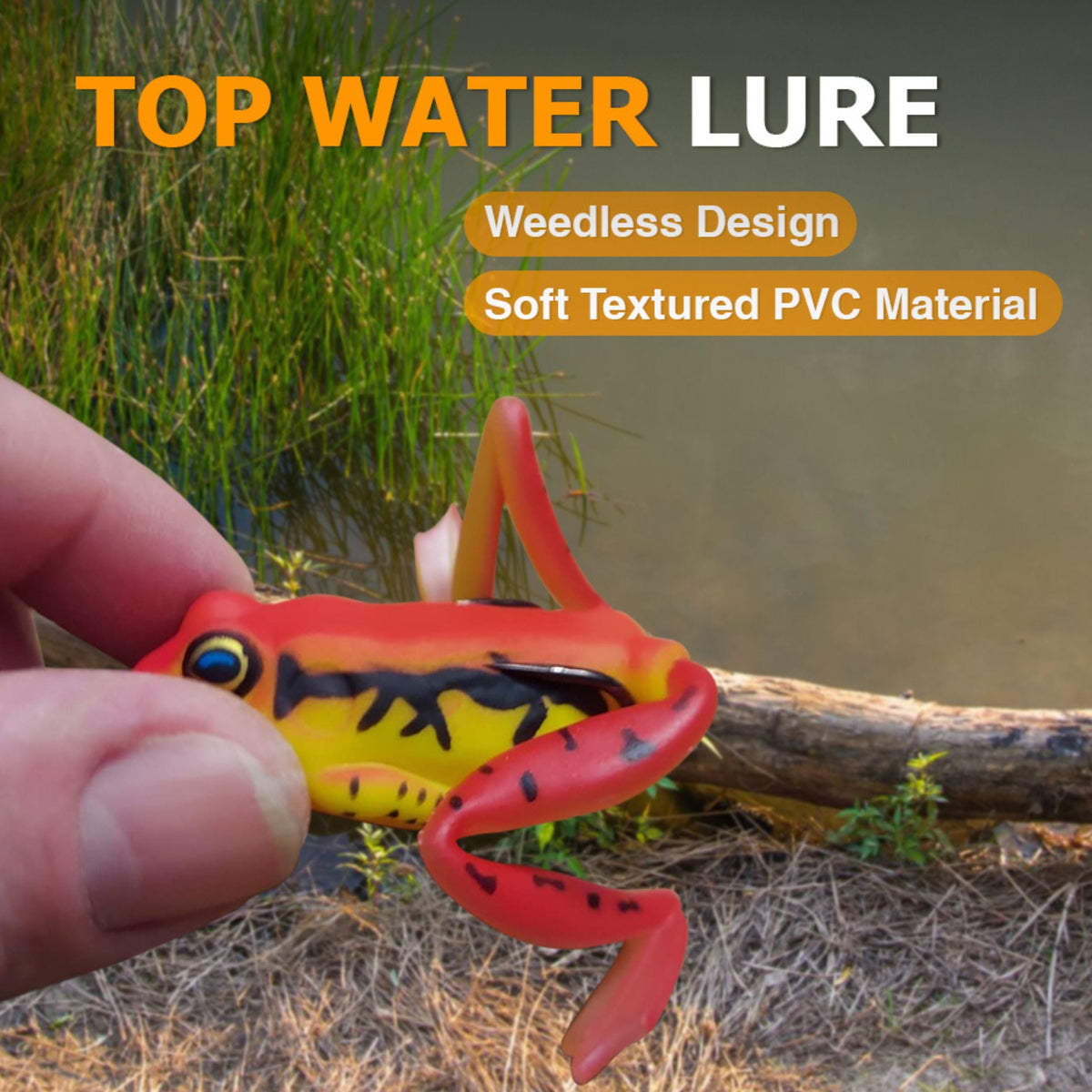 Frogs Reaction Tackle 2.25" Hollow Body Frogs – Swimming Legs (2-Pack) Reaction Tackle 2.25" Swimming Frogs (2-Pack) - Pescador Fishing Supply