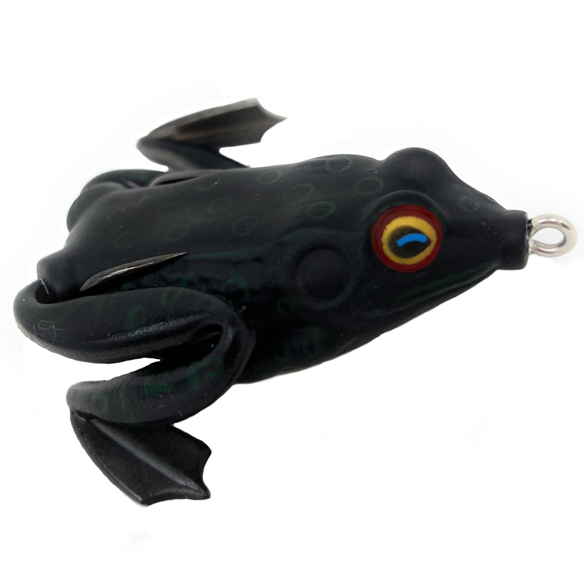 Frogs Reaction Tackle 2.25" Hollow Body Frogs – Swimming Legs (2-Pack) Blackout Frog #28 Reaction Tackle 2.25" Swimming Frogs (2-Pack) - Pescador Fishing Supply