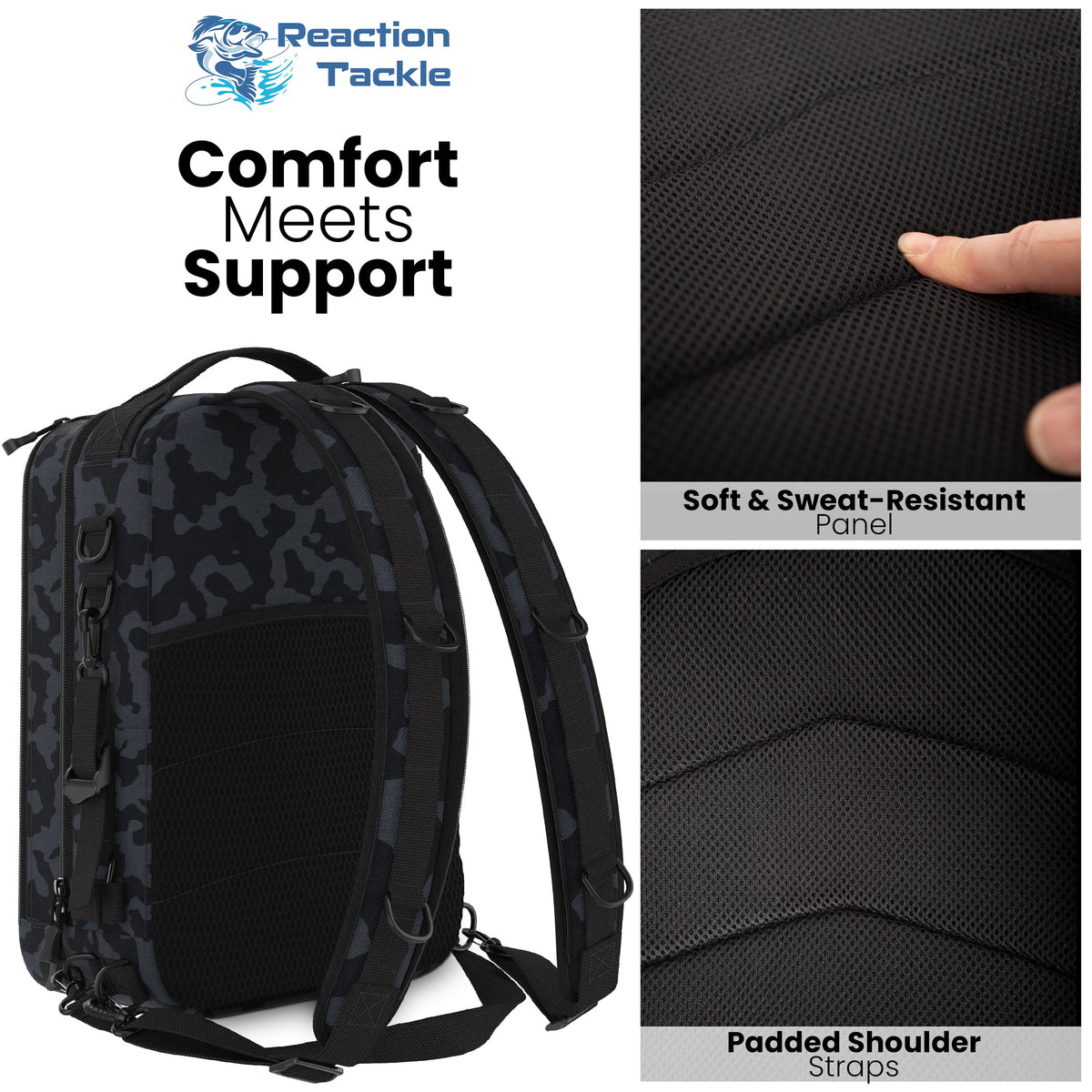Tackle Backpack Reaction Tackle 2-in-1 Fishing Sling Bag / Backpack Reaction Tackle 2-in-1 Sling Bag / Backpack - Pescador Fishing Supply