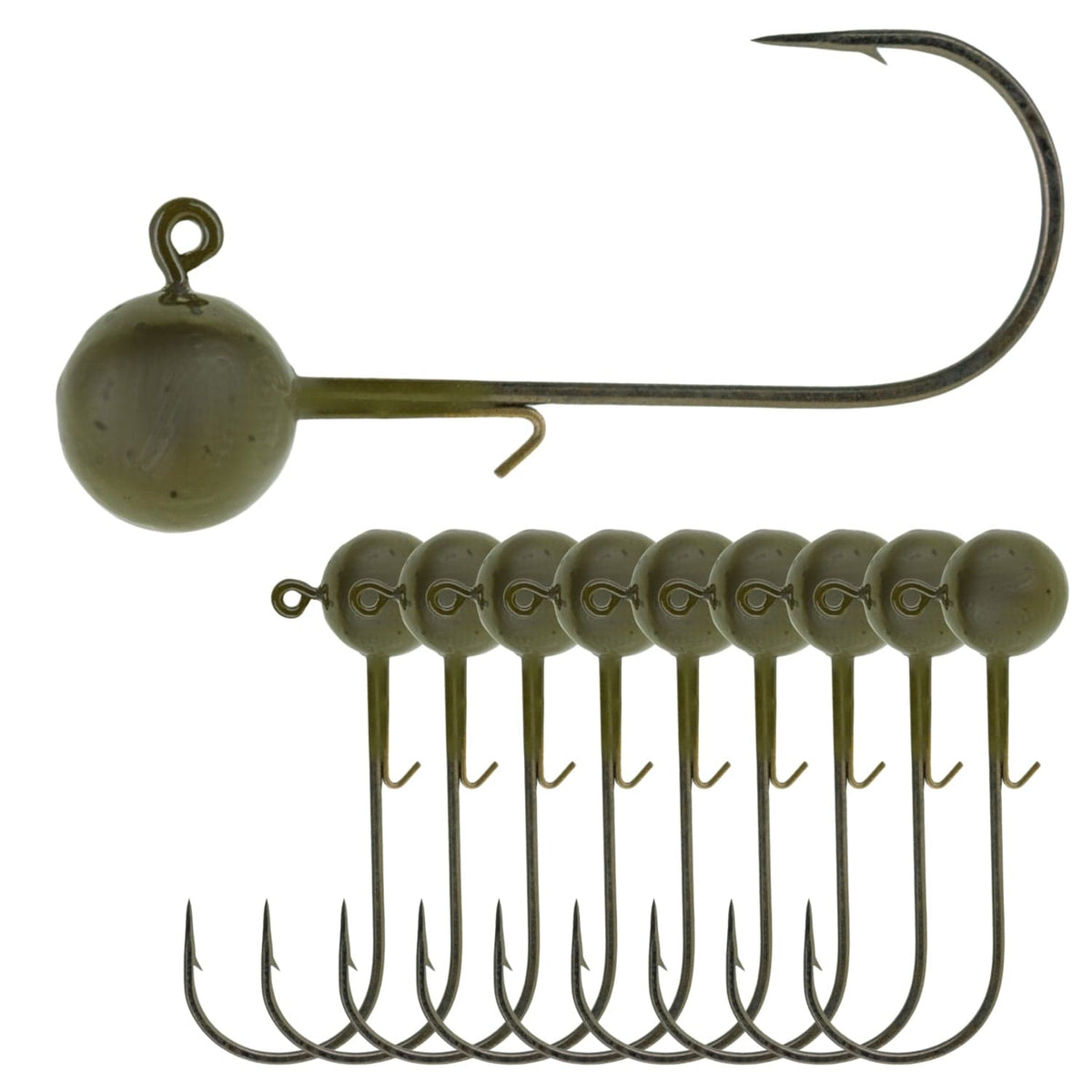 Jig Head Reaction Tackle Ball Jig Heads 10-Pack – Round Lead Jig Hooks Reaction Tackle Ball Jig Heads 10-Pack – Pescador Fishing Supply