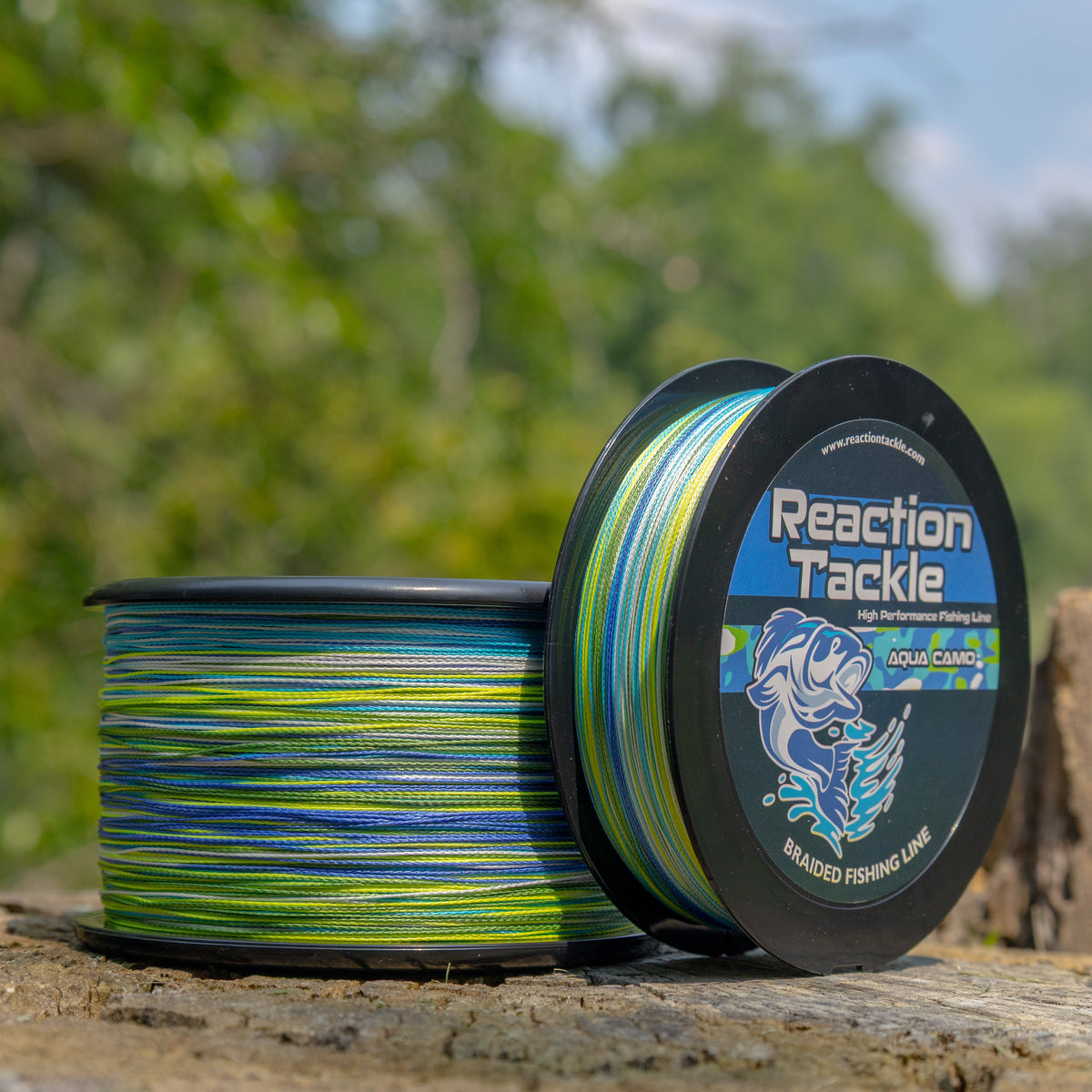 Braided Fishing Line Reaction Tackle Braided Fishing Line – Aqua Camo Aqua Camo Braided Fishing Line – Pescador Fishing Supply