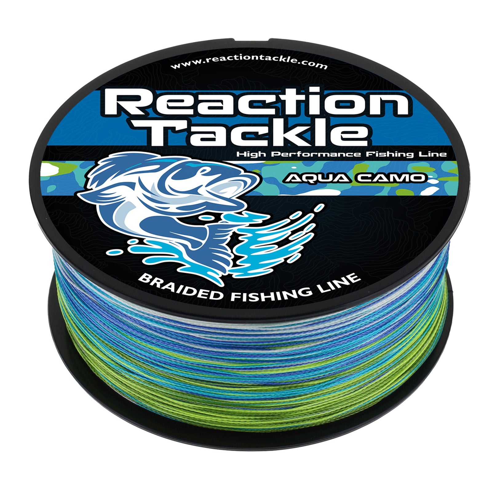 Braided Fishing Line Reaction Tackle Braided Fishing Line – Aqua Camo Aqua Camo Braided Fishing Line – Pescador Fishing Supply