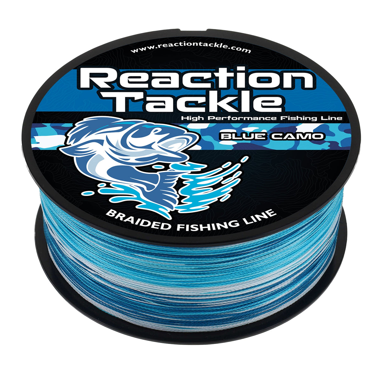 Braided Fishing Line Reaction Tackle Braided Fishing Line – Blue Camo Blue Camo Braided Fishing Line - Pescador Fishing Supply