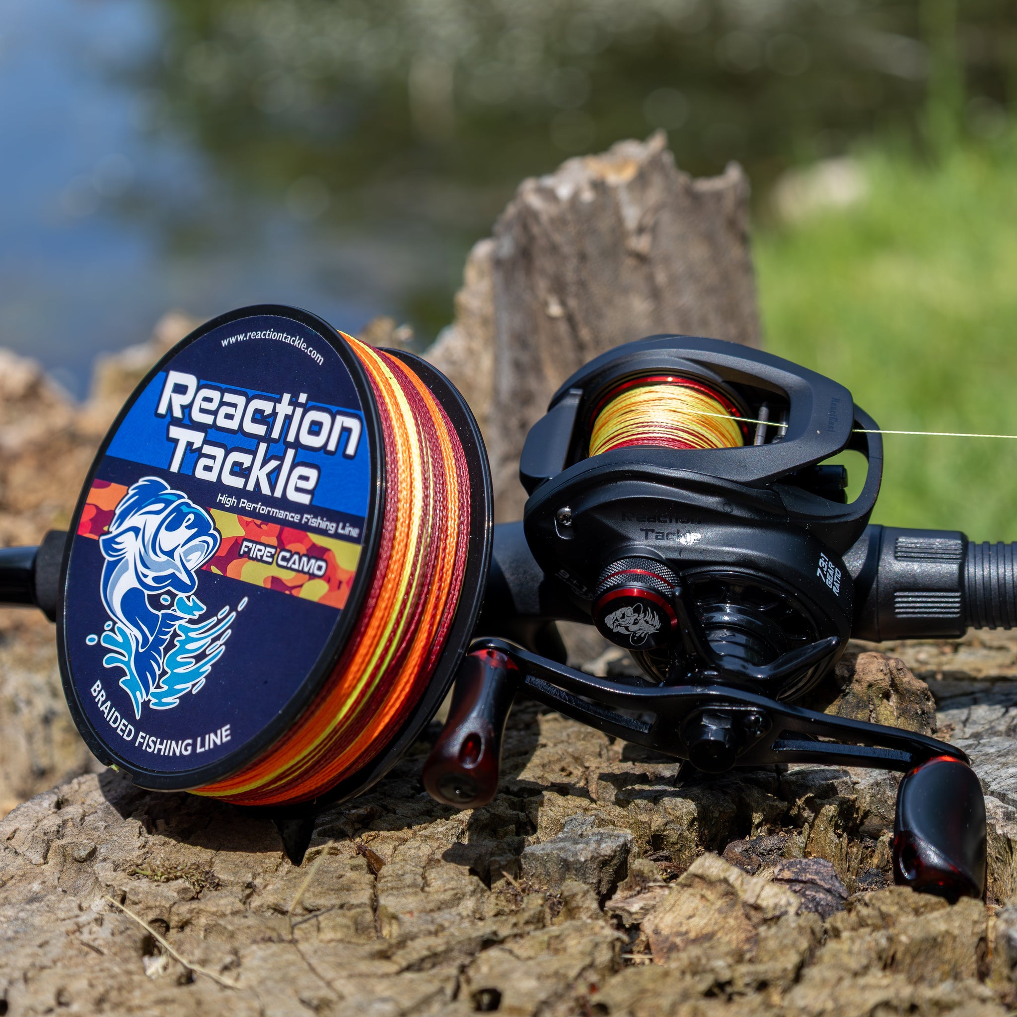 camo braided fishing line Reaction Tackle Braided Fishing Line