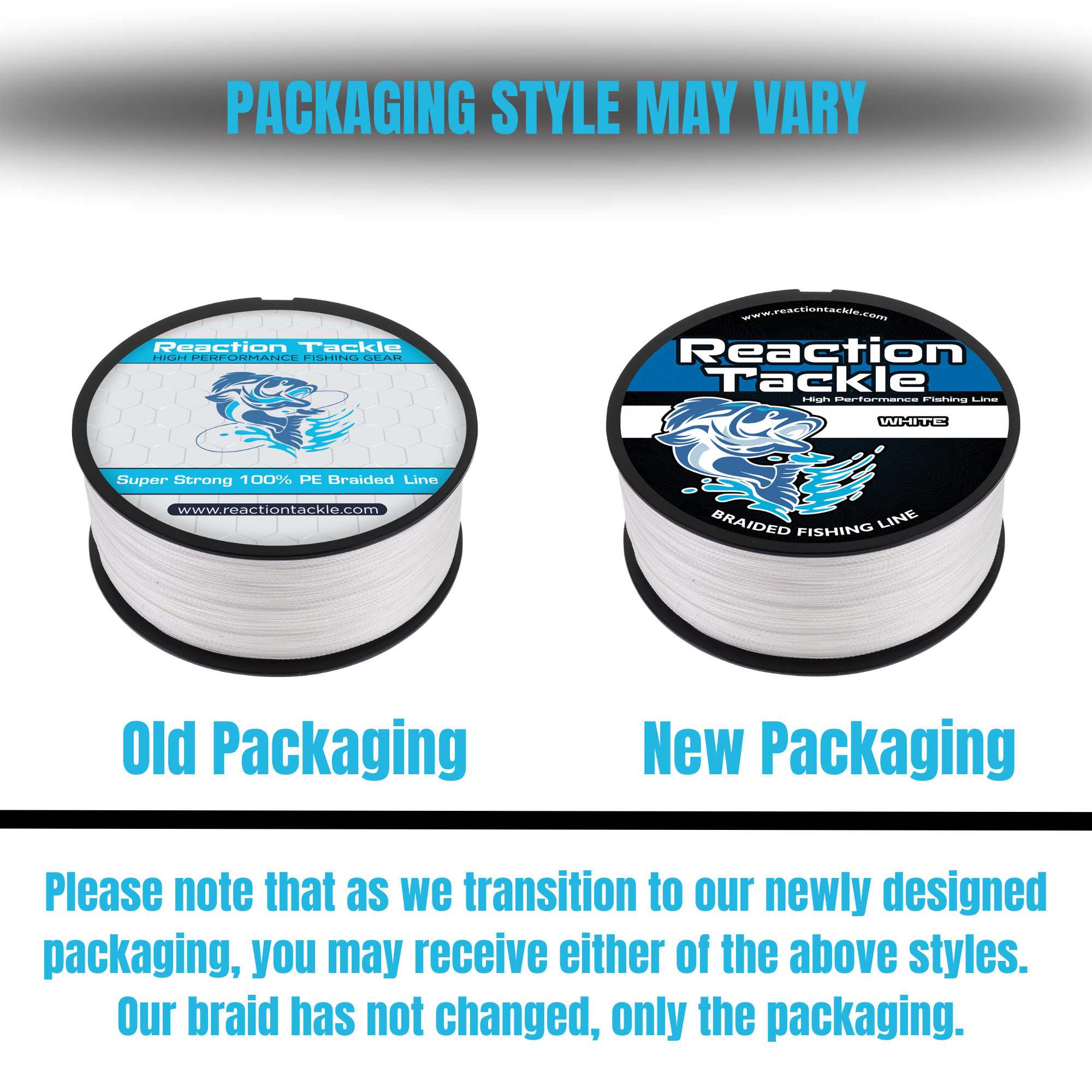 Reaction Tackle Braided Fishing Line - Hi-Vis Yellow