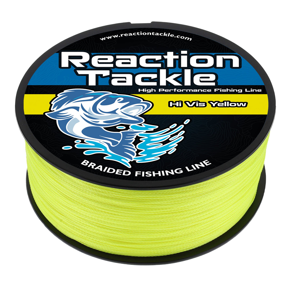 Braided Fishing Line Reaction Tackle Braided Fishing Line – Hi-Vis Yellow Hi-Vis Yellow Braided Fishing Line – Pescador Fishing Supply