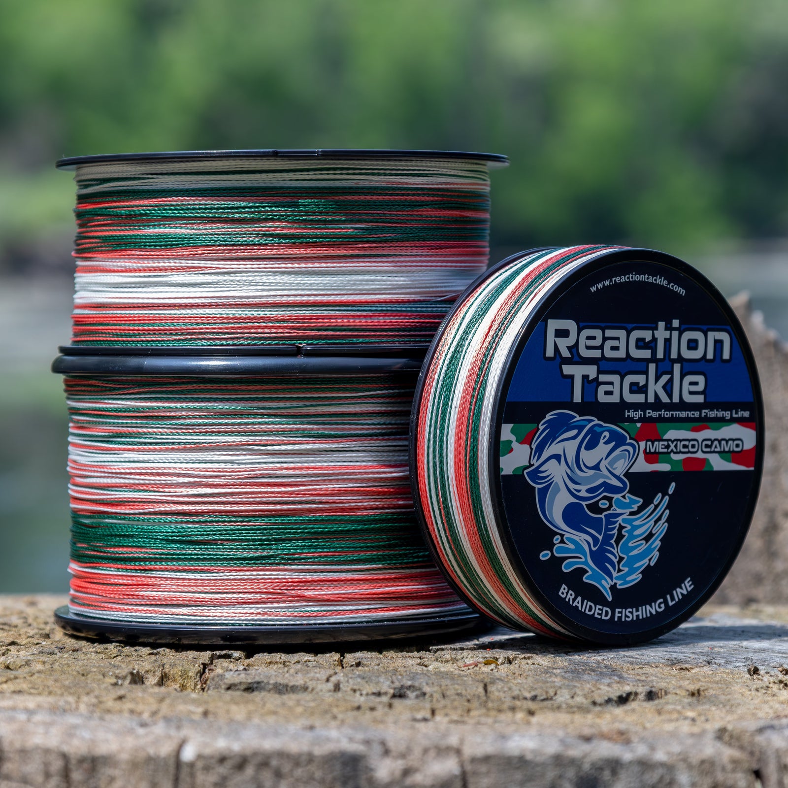 Braided Fishing Line Reaction Tackle Braided Fishing Line – Mexico Camo Mexico Camo Braided Fishing Line – Pescador Fishing Supply