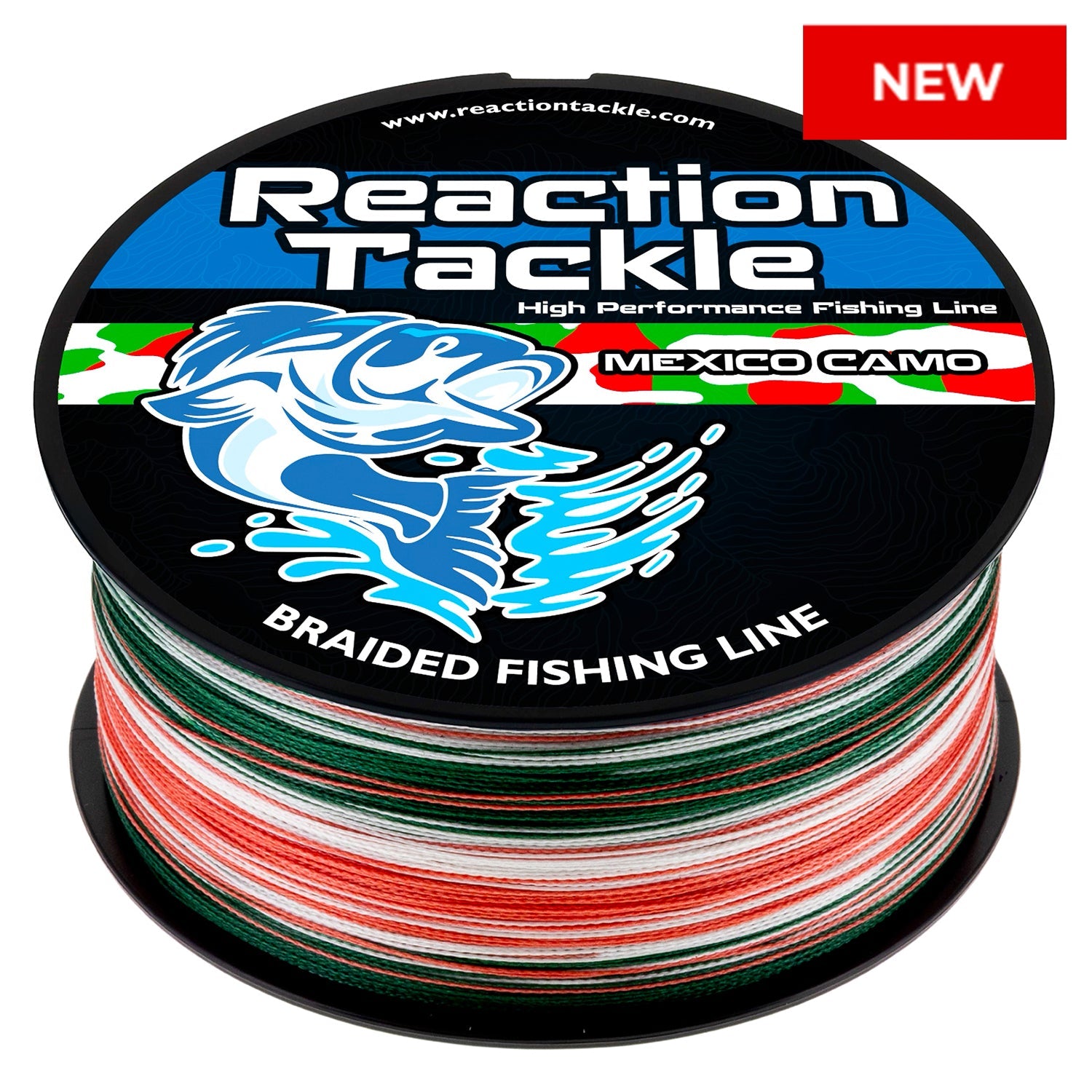 Braided Fishing Line Reaction Tackle Braided Fishing Line – Mexico Camo Mexico Camo Braided Fishing Line – Pescador Fishing Supply