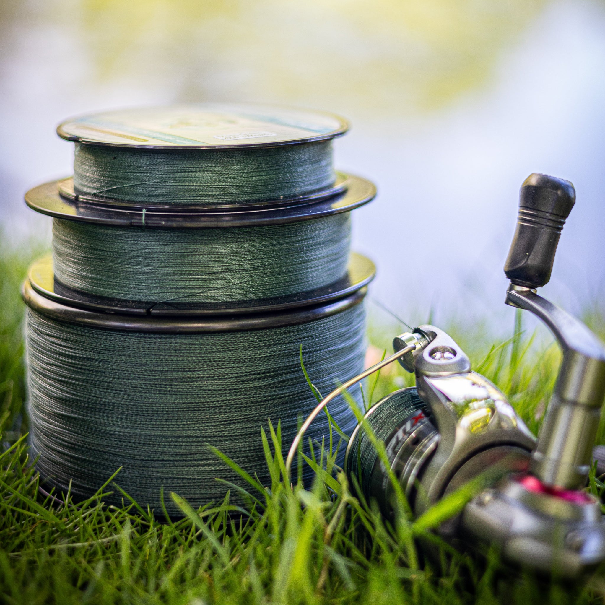 green braided fishing line Reaction Tackle Braided Fishing Line - Moss Green