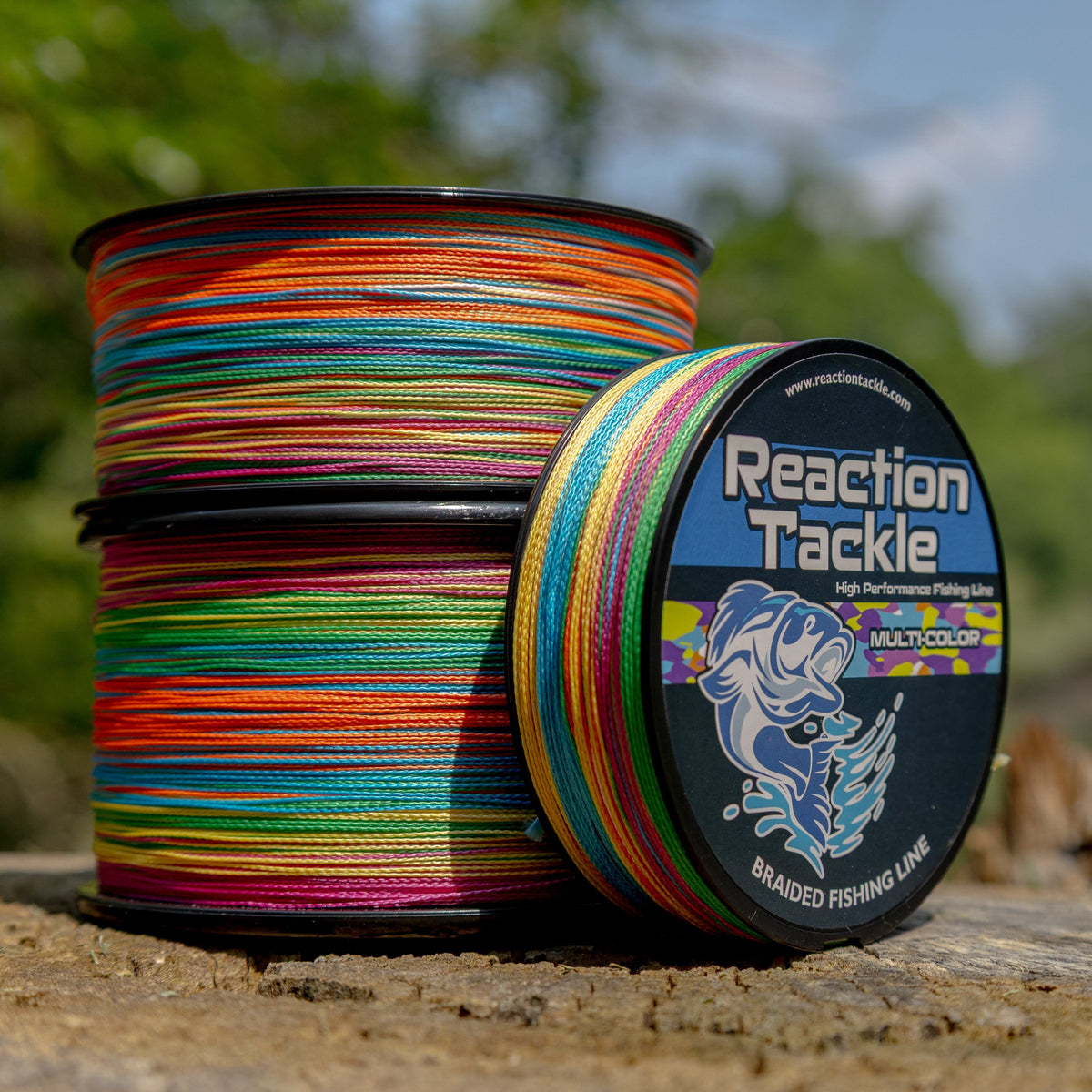 Braided Fishing Line Reaction Tackle Braided Fishing Line – Multi-Color Multi-Color Braided Fishing Line – Pescador Fishing Supply