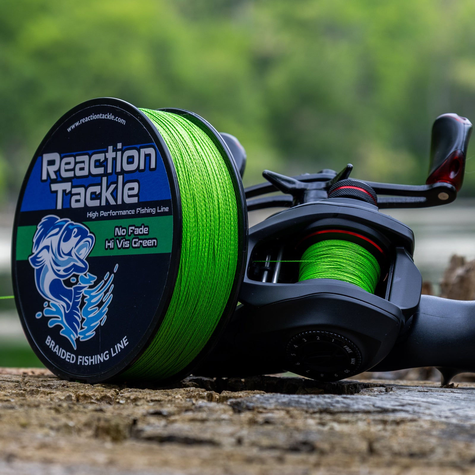 Braided Fishing Line Reaction Tackle Braided Fishing Line – NO FADE Hi-Vis Green NO FADE Hi-Vis Green Braided Fishing Line – Pescador Fishing Supply