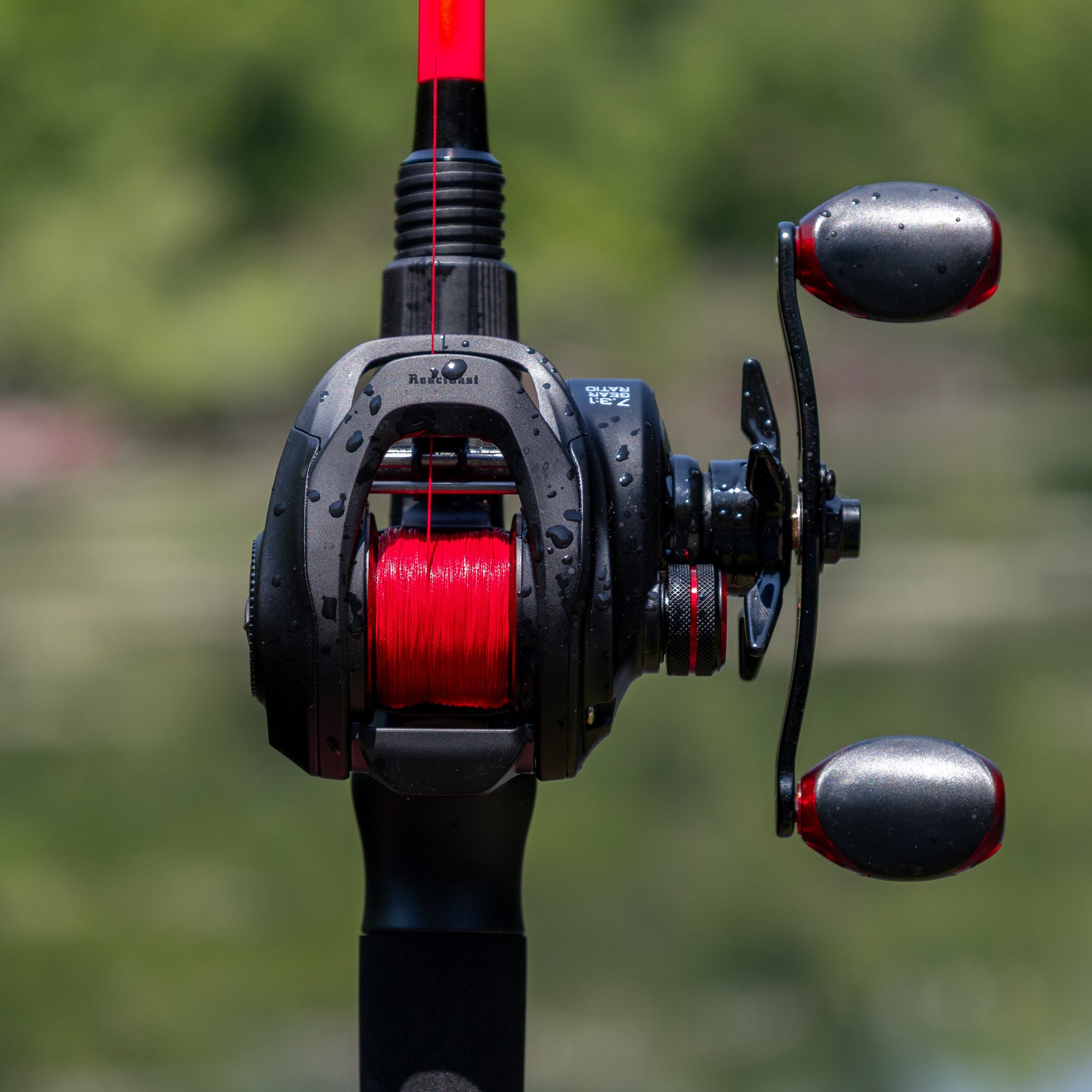 Reaction Tackle Braided Fishing Line - NO FADE Red Reaction Tackle Braided Fishing Line - NO FADE Red