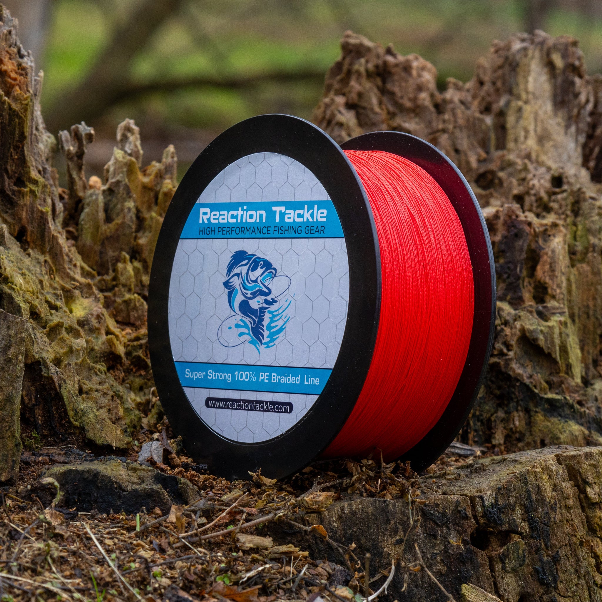 Reaction Tackle Braided Fishing Line - NO FADE Red Reaction Tackle Braided Fishing Line - NO FADE Red