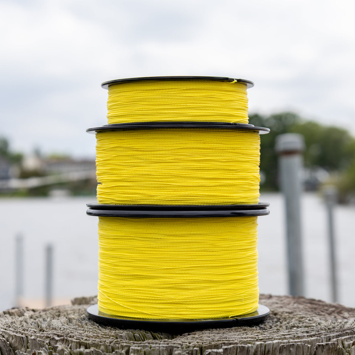 Braided Fishing Line Reaction Tackle Braided Fishing Line – NO FADE Yellow NO FADE Yellow Braided Fishing Line – Pescador Fishing Supply