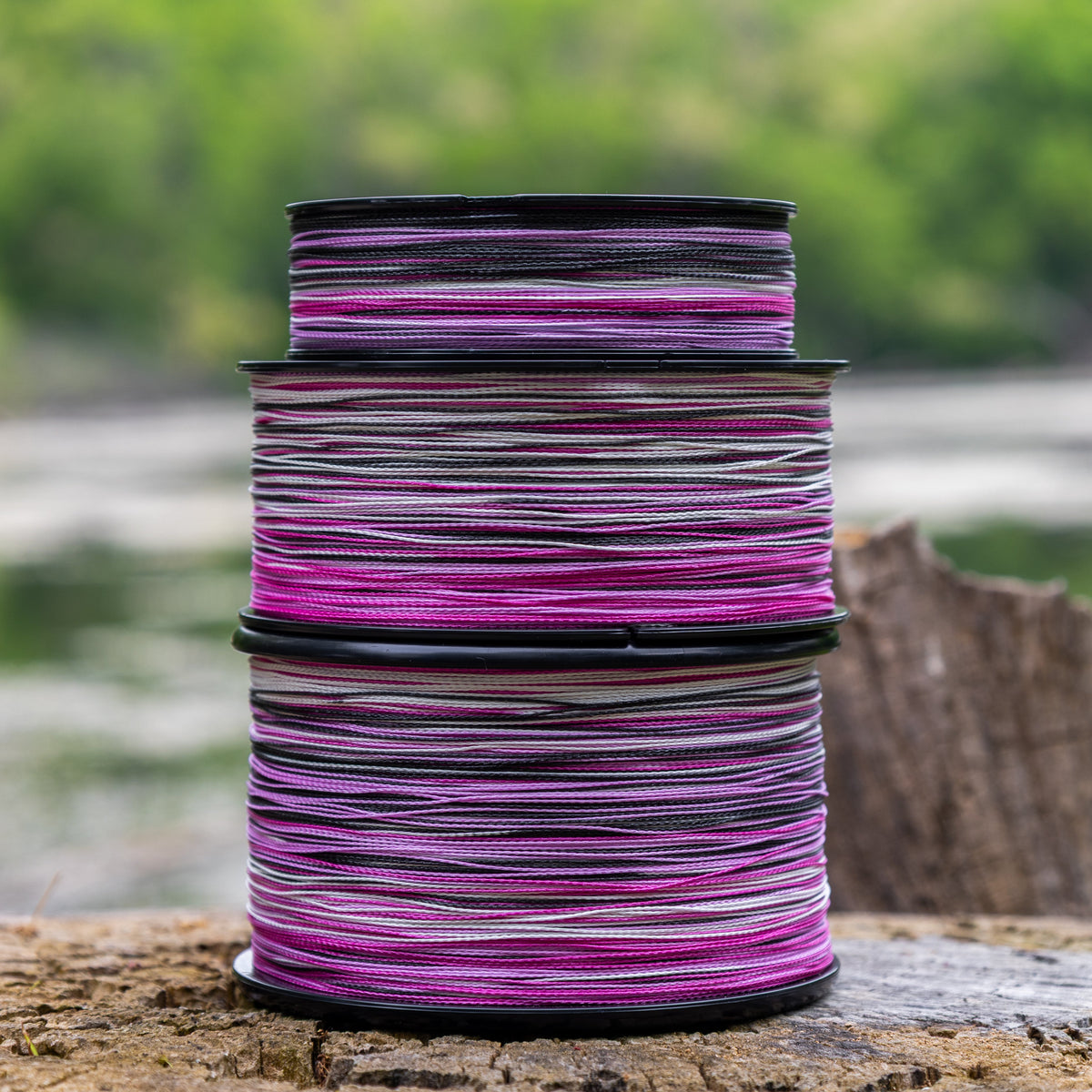 Braided Fishing Line Reaction Tackle Braided Fishing Line – Pink Camo Pink Camo Braided Fishing Line – Pescador Fishing Supply