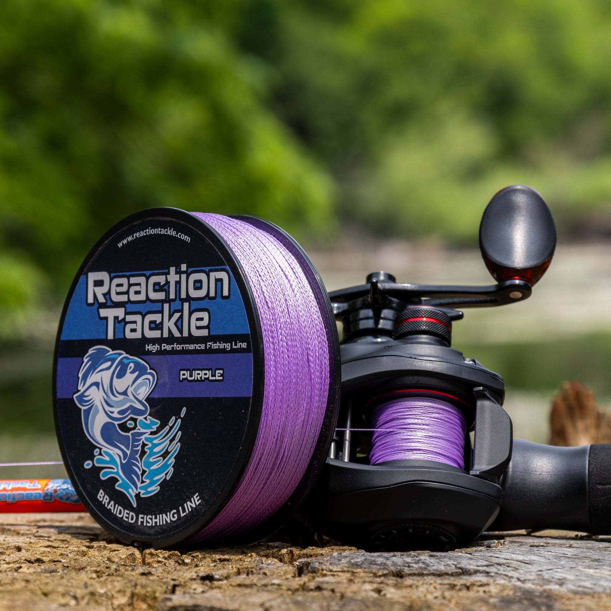 Reaction Tackle Braided Fishing Line - Purple - 50lb / 1000yds Reaction Tackle Braided Fishing Line - Purple - 50lb / 1000yds