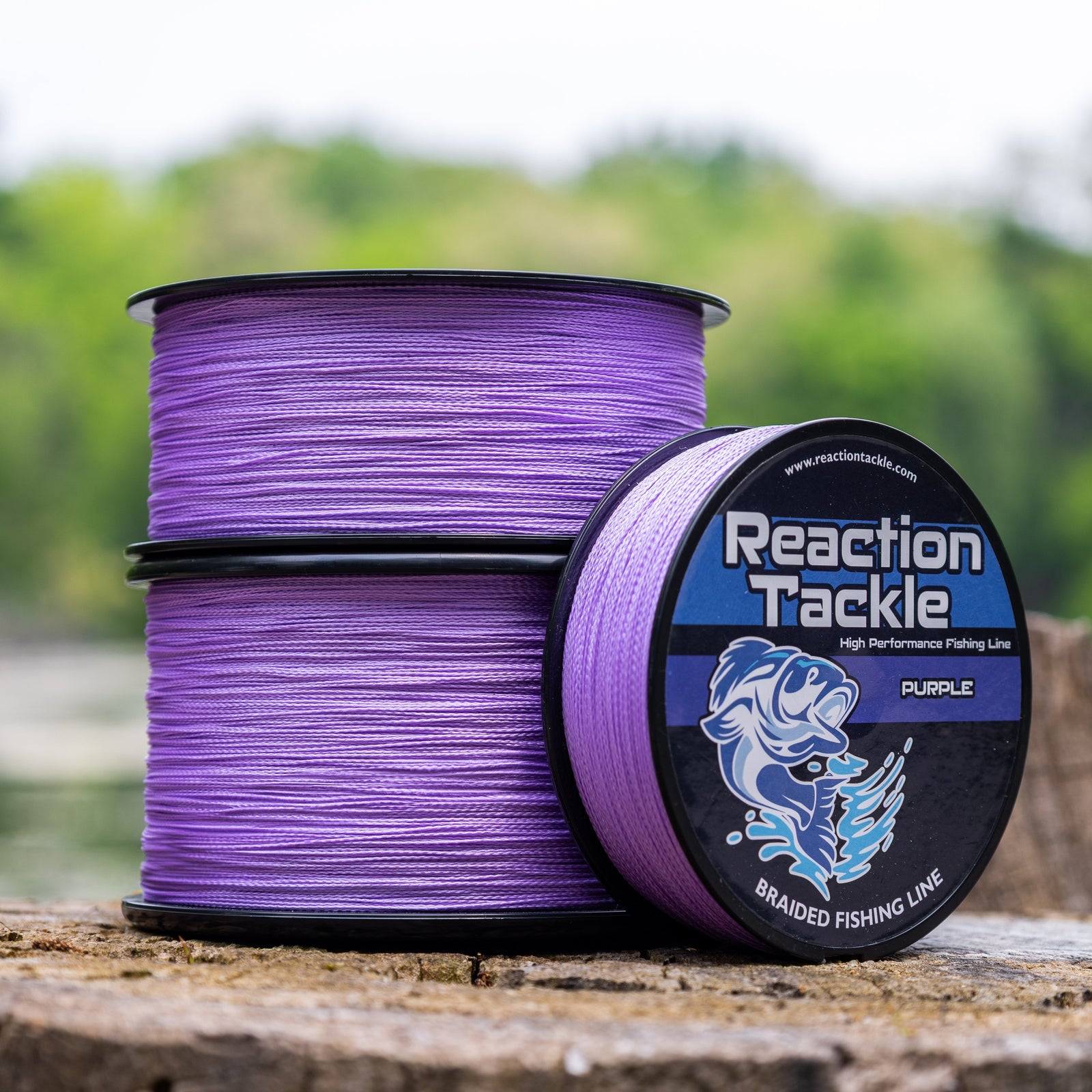 Braided Fishing Line Reaction Tackle Braided Fishing Line – Purple Reaction Tackle Braided Line (Purple) - Pescador Fishing Supply
