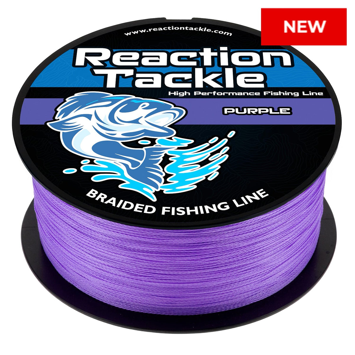 Braided Fishing Line Reaction Tackle Braided Fishing Line – Purple Reaction Tackle Braided Line (Purple) - Pescador Fishing Supply
