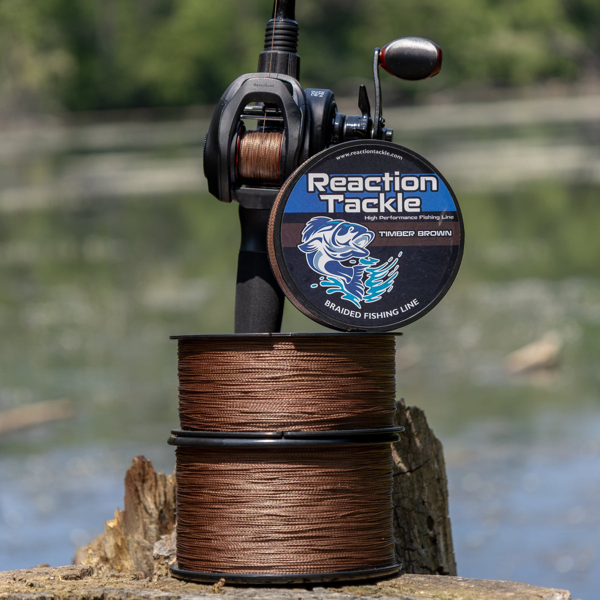Braided Fishing Line Reaction Tackle Braided Fishing Line – Timber Brown Timber Brown Braided Fishing Line – Pescador Fishing Supply