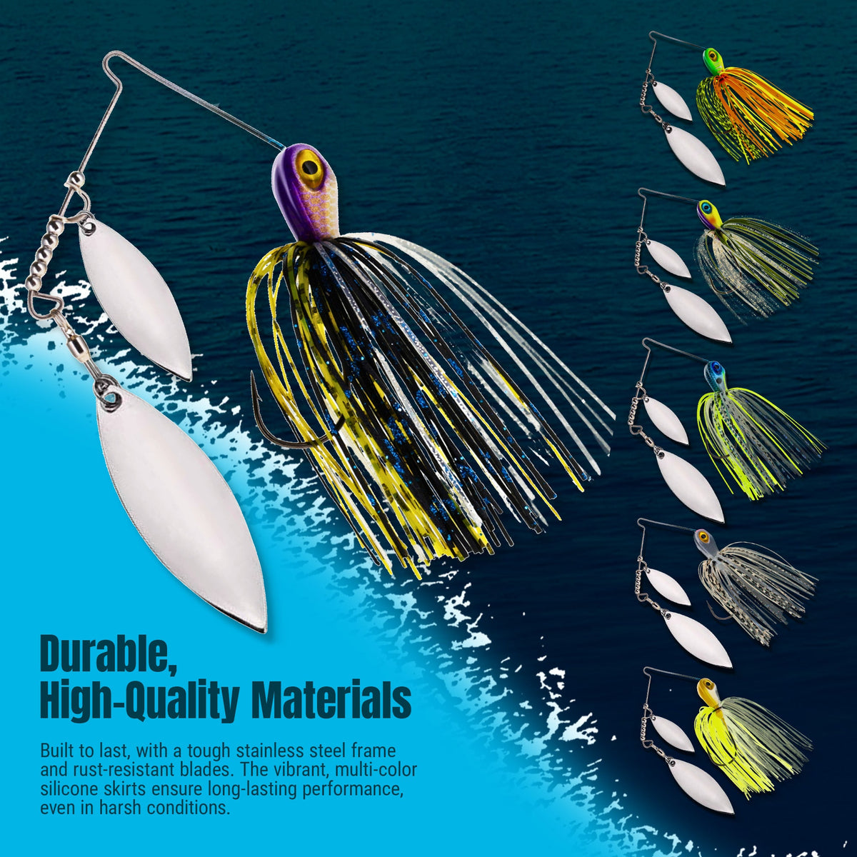 Spinnerbaits Reaction Tackle Double Willow Spinnerbaits – 3 Pack Reaction Tackle Double Willow Spinnerbaits – Pescador Fishing Supply