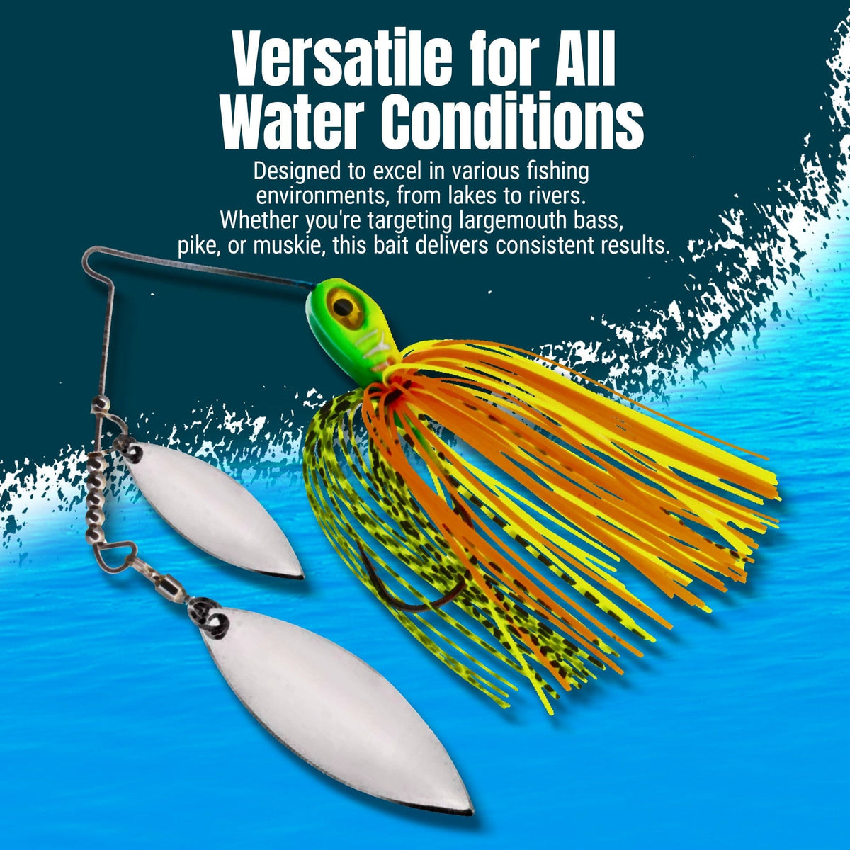 Spinnerbaits Reaction Tackle Double Willow Spinnerbaits – 3 Pack Reaction Tackle Double Willow Spinnerbaits – Pescador Fishing Supply